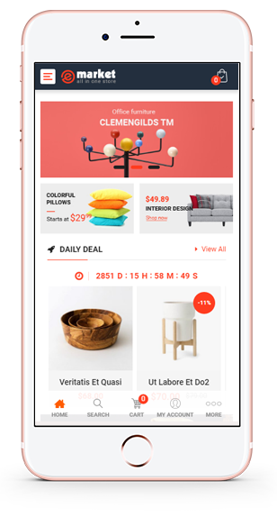 Home Mobile 2 - eMarket - Multi Vendor MarketPlace WooCommerce WordPress Theme