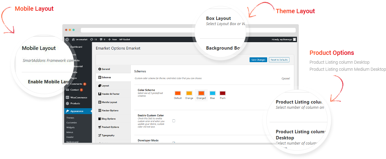 Powerful Admin Panel - eMarket - Multi Vendor MarketPlace WooCommerce WordPress Theme