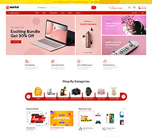 Home page 13- eMarket - Multi Vendor MarketPlace WooCommerce WordPress Theme
