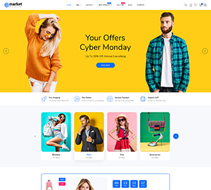 Home page 57 - eMarket - Professional and Business Elementor WordPress Theme