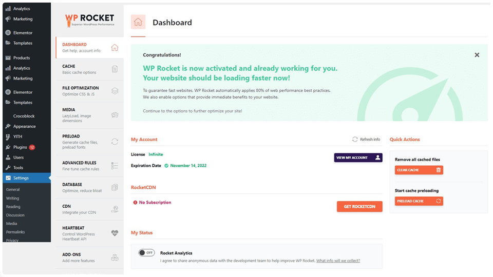 WP Rocket - eMarket - Multi Vendor MarketPlace WooCommerce WordPress Theme