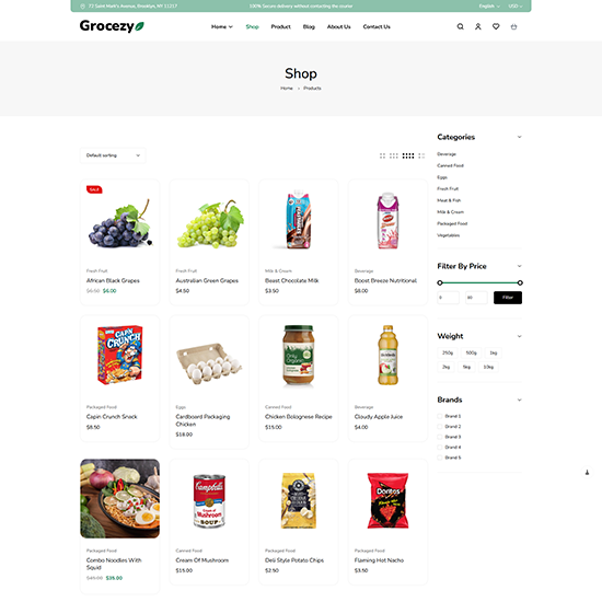 Shop Right Sidebar - GooMart | Grocery Elementor WooCommerce WordPress Theme| WPThemeGo