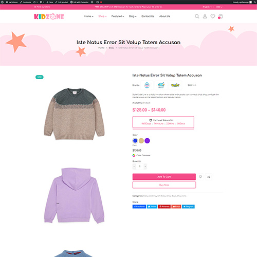 Single Product Style1 - Kidzone | Multipurpose Woocommerce Wordpress Theme| WPThemeGo
