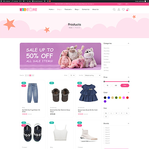 Shop Right Sidebar - Kidzone | Multipurpose Woocommerce Wordpress Theme| WPThemeGo