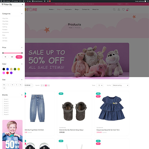 Shop Full Layout Expand Sidebar - Kidzone | Multipurpose Woocommerce Wordpress Theme| WPThemeGo