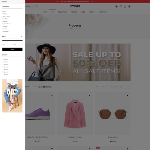 Shop Full Layout Expand Sidebar - XTore | Multipurpose Woocommerce Wordpress Theme| WPThemeGo